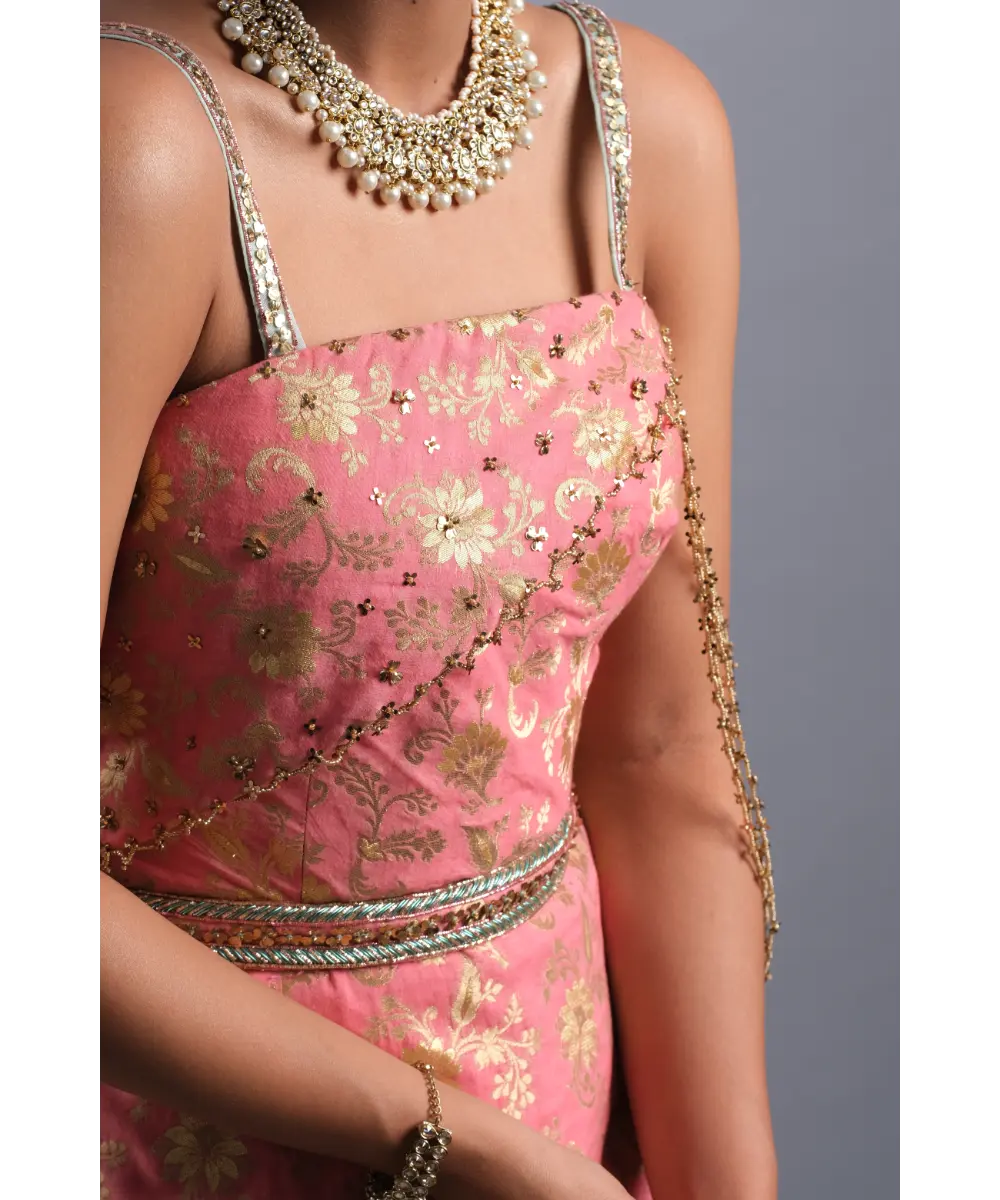 AASTHA SOOD - Silk Gown with Belt